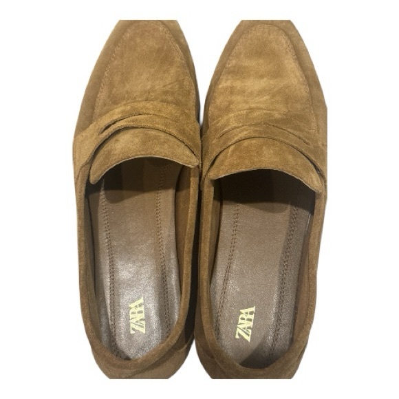 Zara Split Penny Loafer - Sandy Brown - Size 7 - Picture 4 of 4